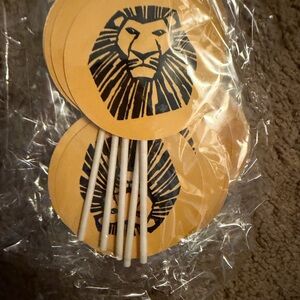 Lion Face Cake Toppers - Orange